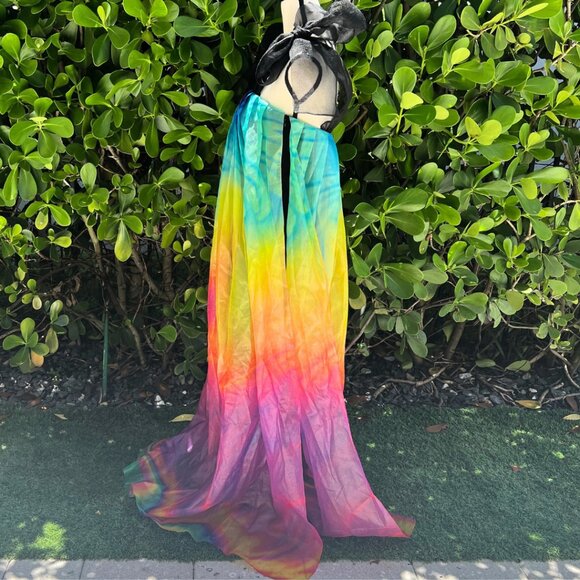 PASKAL Printed Rainbow Bubble Dress Gown Bow Straps S Pride - Picture 7 of 16